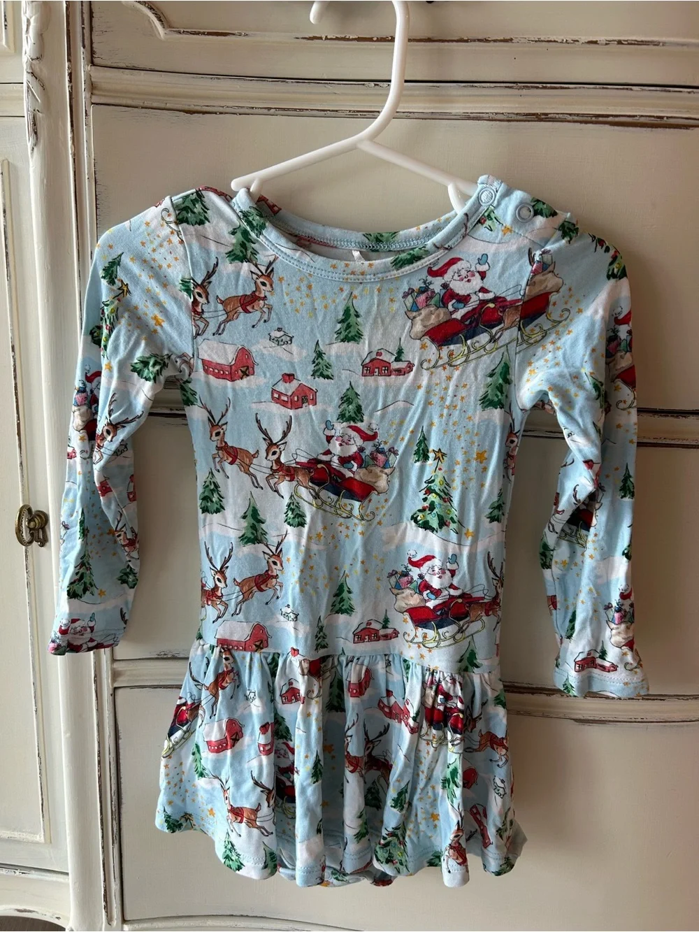 Posh Peanut Santa Sleigh Twirl Dress